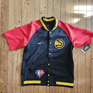 NBA Atlanta Hawks Nike City Edition Full Snap Bomber Jacket